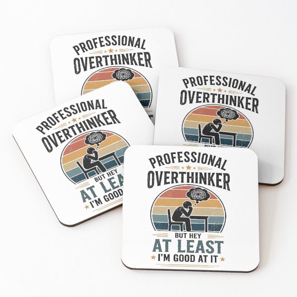 Item preview, Professional Overthinker Retro Quote Design designed and sold by Amr Siam.