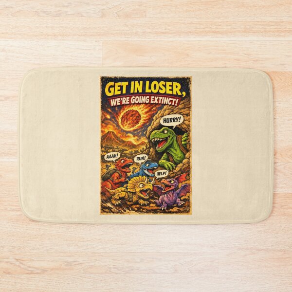Item preview, Retro Dinosaur Extinction Comic Scene designed and sold by radiogalaxy.