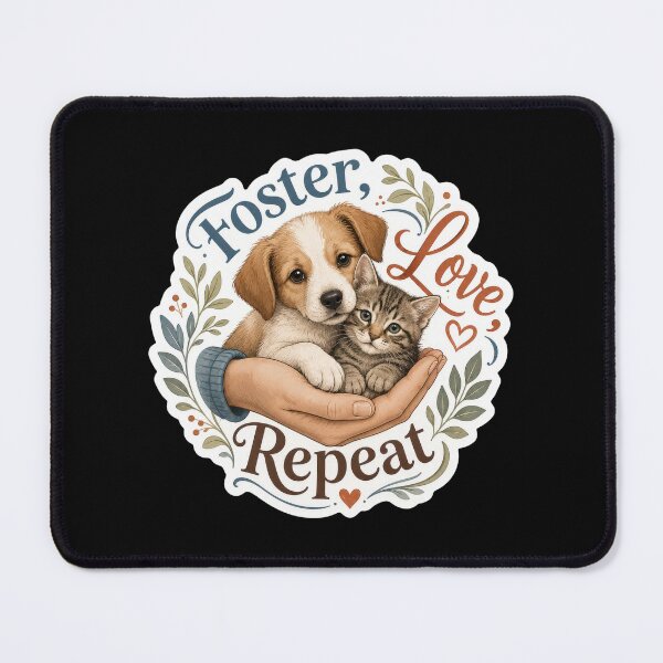 Item preview, Foster Love Repeat Animal Rescue Sticker  designed and sold by Sketchlegacy.