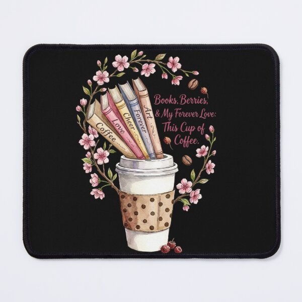 Item preview, Books Berries and Coffee Forever Watercolor Art designed and sold by sanorastyle.