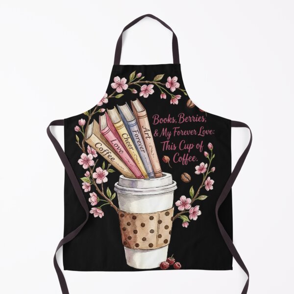 Item preview, Books Berries and Coffee Forever Watercolor Art designed and sold by sanorastyle.
