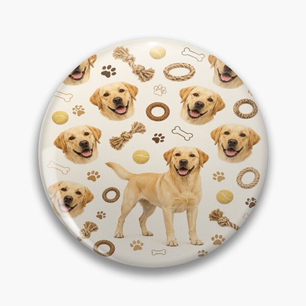 Item preview, Yellow Labrador Retriever Tossed Pet Pattern designed and sold by POD DYNASTY | Original Print On Demand T-Shirt Graphics.