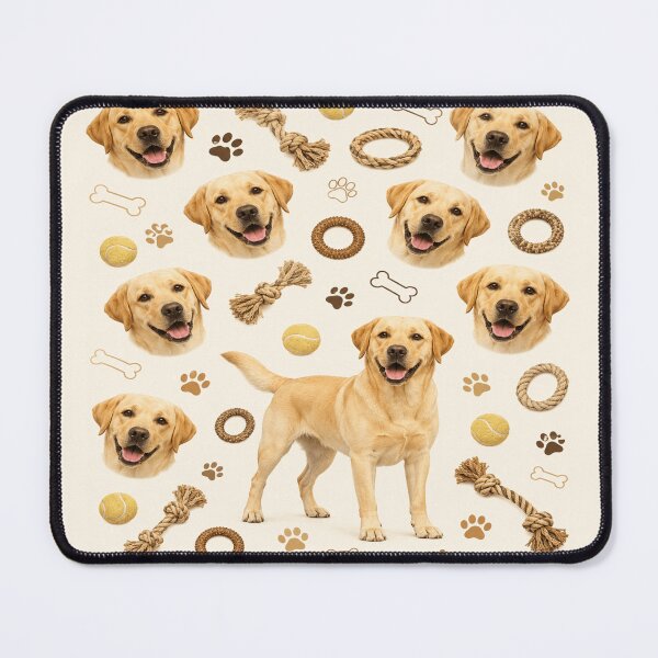 Item preview, Yellow Labrador Retriever Tossed Pet Pattern designed and sold by POD DYNASTY | Original Print On Demand T-Shirt Graphics.