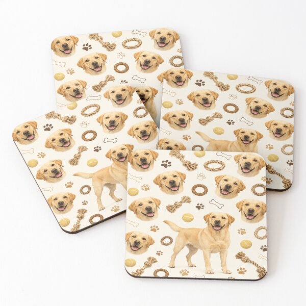 Item preview, Yellow Labrador Retriever Tossed Pet Pattern designed and sold by POD DYNASTY | Original Print On Demand T-Shirt Graphics.