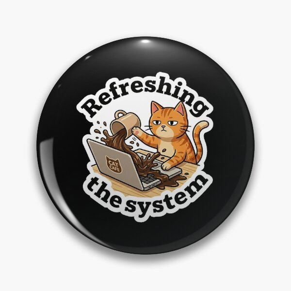 Item preview, Refreshing The System Funny Cat Coffee Design designed and sold by Cat Meme Fund.