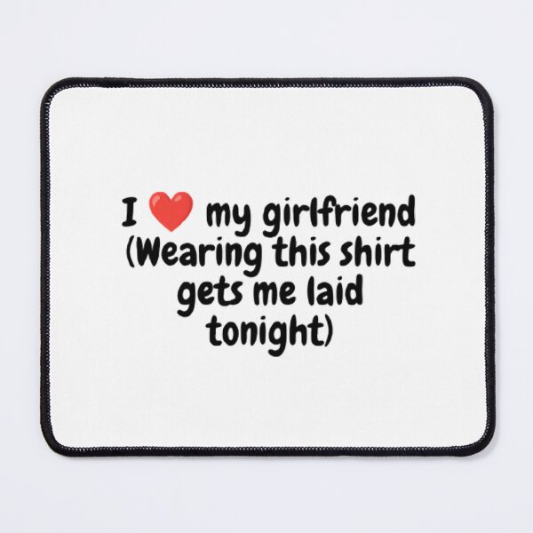 Item preview, I Love My Girlfriend Cute Red Heart – Romantic Relationship Quote Art designed and sold by mentosdesigner.