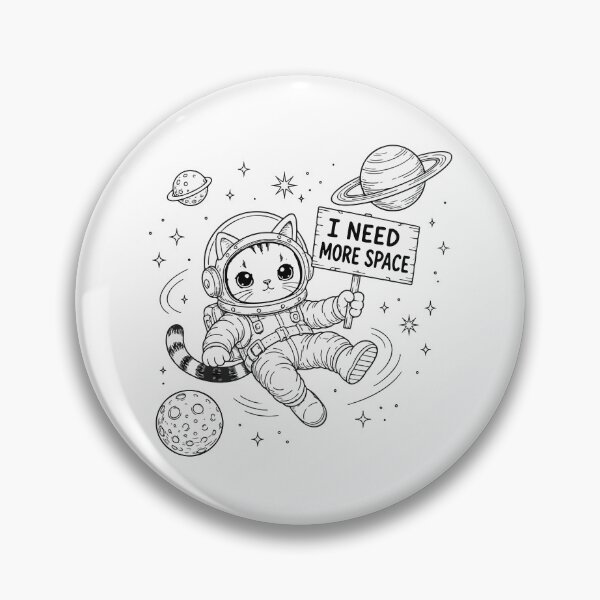 Item preview, I Need More Space Funny Cat Astronaut designed and sold by HandicraftArt.