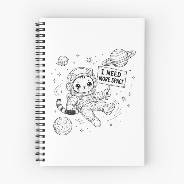 Item preview, I Need More Space Funny Cat Astronaut designed and sold by HandicraftArt.