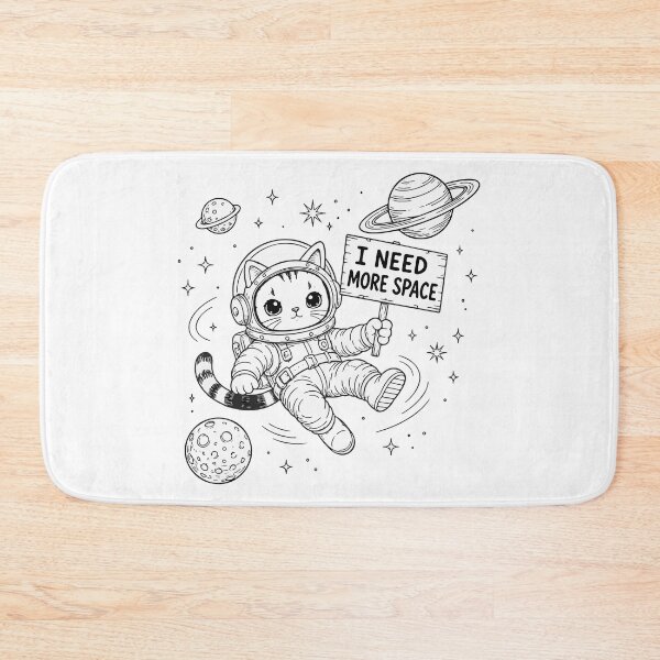 Item preview, I Need More Space Funny Cat Astronaut designed and sold by HandicraftArt.