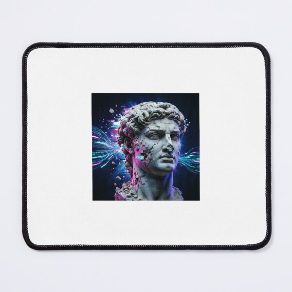Item preview, Glitch God Ancient Statue Digital Art designed and sold by RawMindCo.