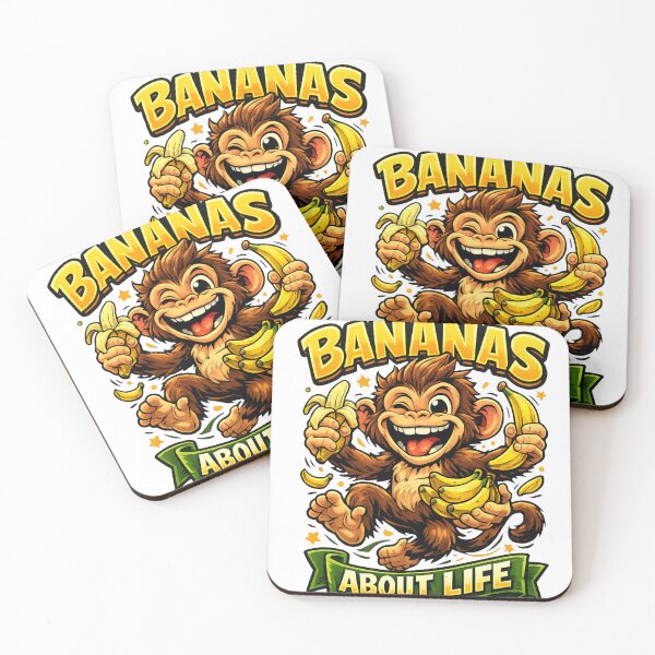 Item preview, Bananas About Life Funny Monkey designed and sold by BagFactoryUK.
