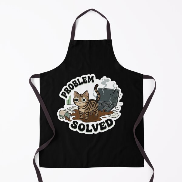 Item preview, Problem Solved Funny Cat Disaster Design designed and sold by Cat Meme Fund.