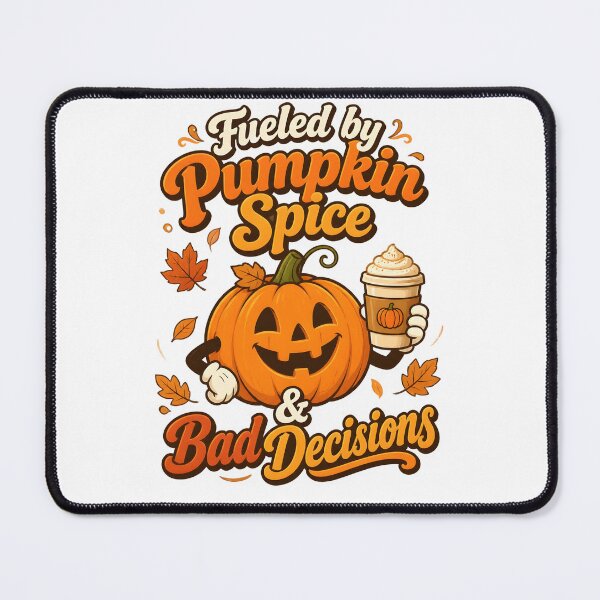 Item preview, Fueled by Pumpkin Spice & Bad Decisions – Funny Halloween Coffee Lover T-Shirt Design designed and sold by ColorClouds.