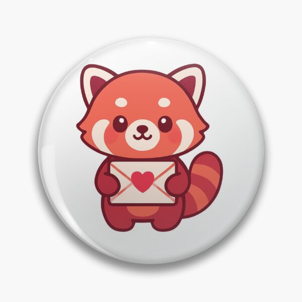 Item preview, Special Delivery Red Panda - Cute Valentine Sticker designed and sold by foryouandyours.