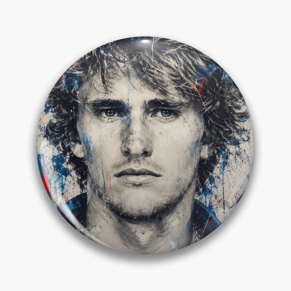 Item preview, Alexander Zverev Abstract Paint Splatter Fine Art Tennis Portrait designed and sold by Holy-Verse.