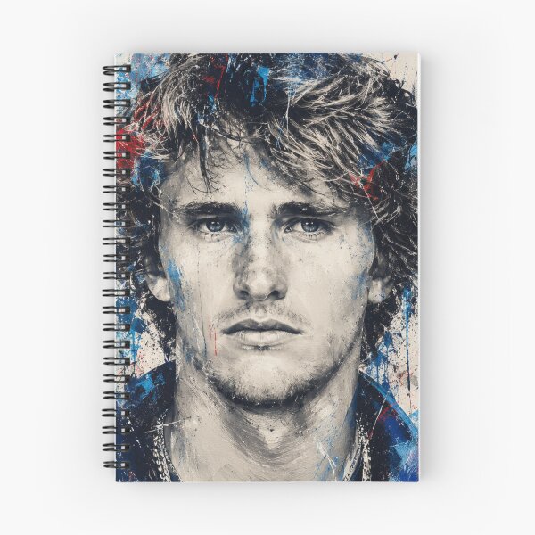 Item preview, Alexander Zverev Abstract Paint Splatter Fine Art Tennis Portrait designed and sold by Holy-Verse.