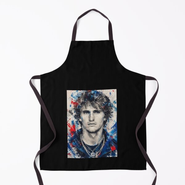 Aperçu de l'œuvre Portrait de tennis abstrait d'Alexander Zverev, peinture éclaboussée, beaux-arts créée et vendue par Holy-Verse.
