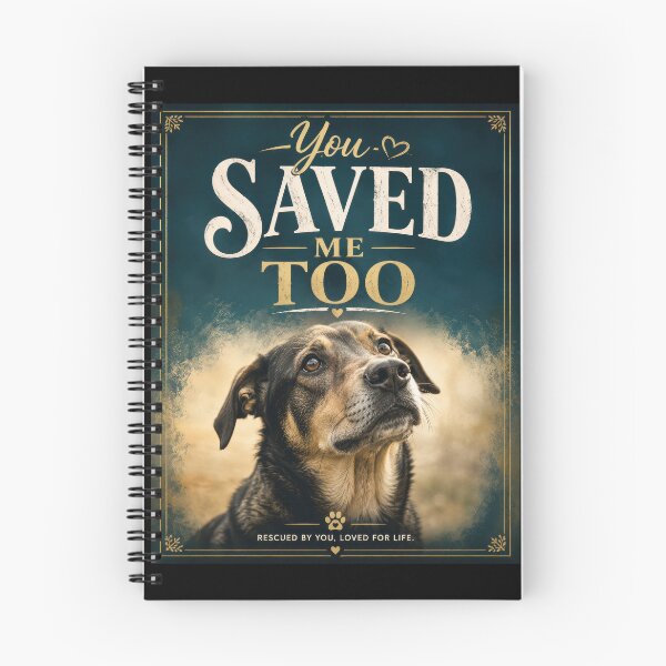 Item preview, You Saved Me Too Rescue Dog Poster designed and sold by Sketchlegacy.