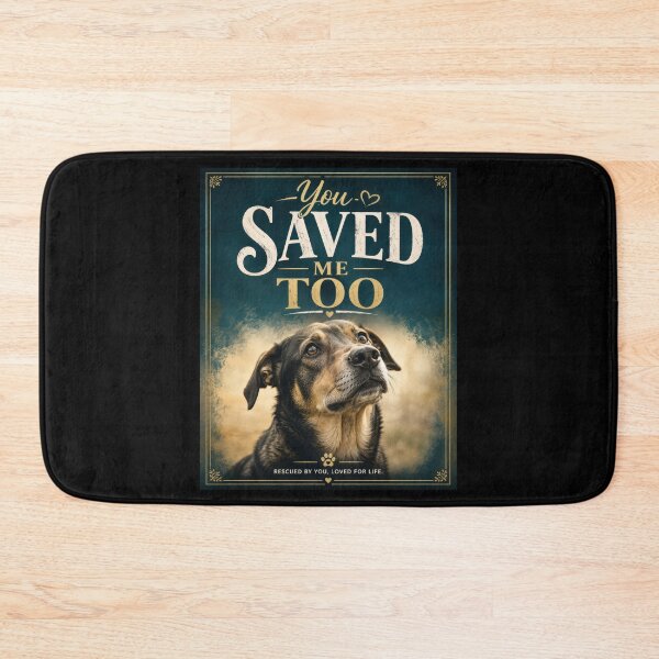 Item preview, You Saved Me Too Rescue Dog Poster designed and sold by Sketchlegacy.