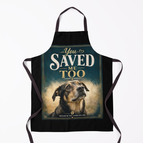 Item preview, You Saved Me Too Rescue Dog Poster designed and sold by Sketchlegacy.