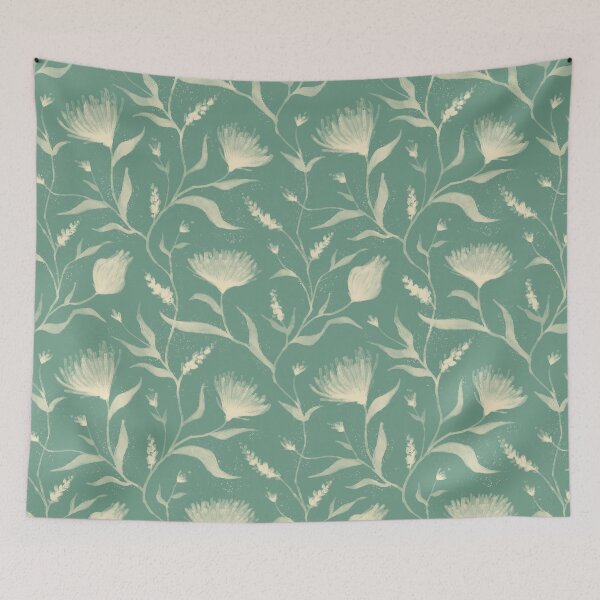 Item preview, Climbing Floral 4 - 6d9a86 designed and sold by knitetgantt.