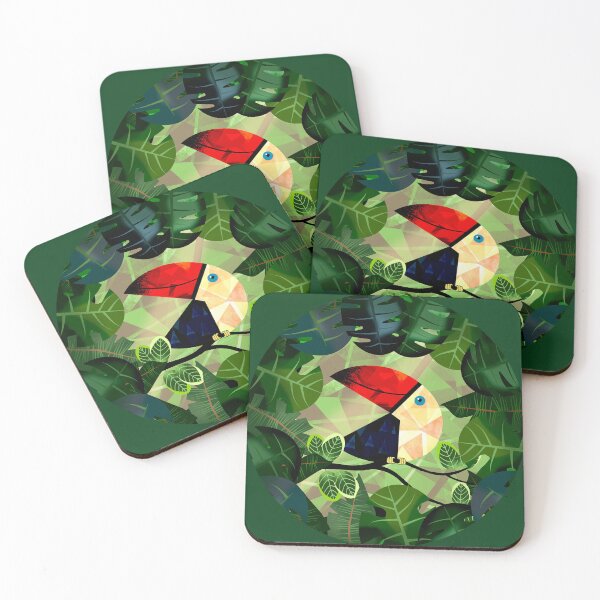 Item preview, Geometric Toucan in Jungle designed and sold by Andrew  Hitchen.