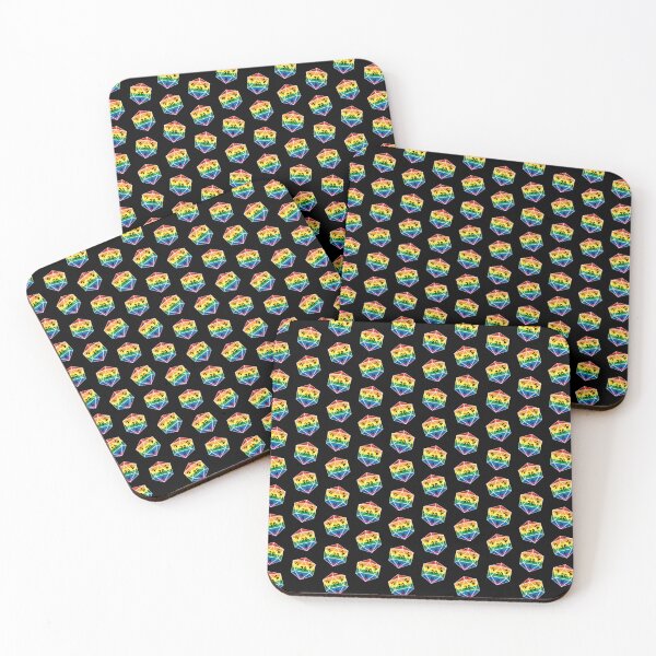 Item preview, Rainbow D20 Dice Pattern | Colorful Tabletop RPG Gaming Design designed and sold by Hallowed Artistry.