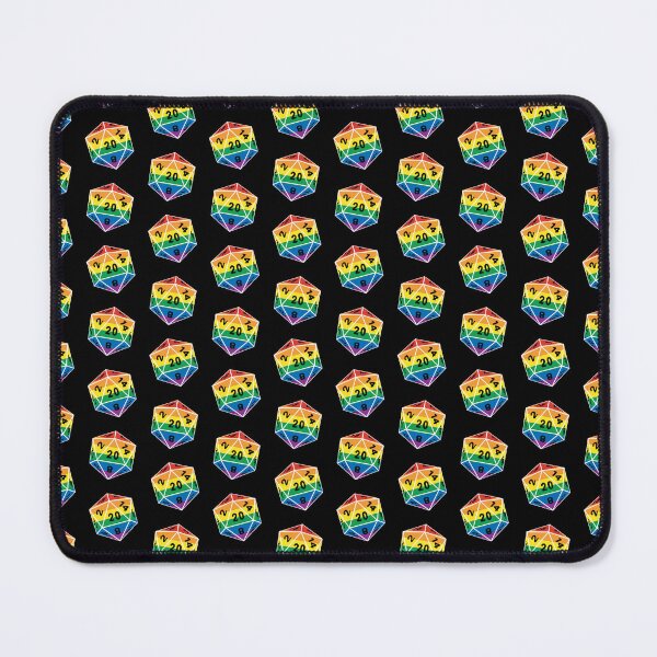 Item preview, Rainbow D20 Dice Pattern | Colorful Tabletop RPG Gaming Design designed and sold by Hallowed Artistry.