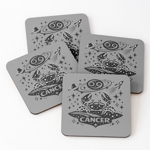 Item preview, Cosmic Cancer Zodiac – Mid‑Century Black & White designed and sold by FilBlue.