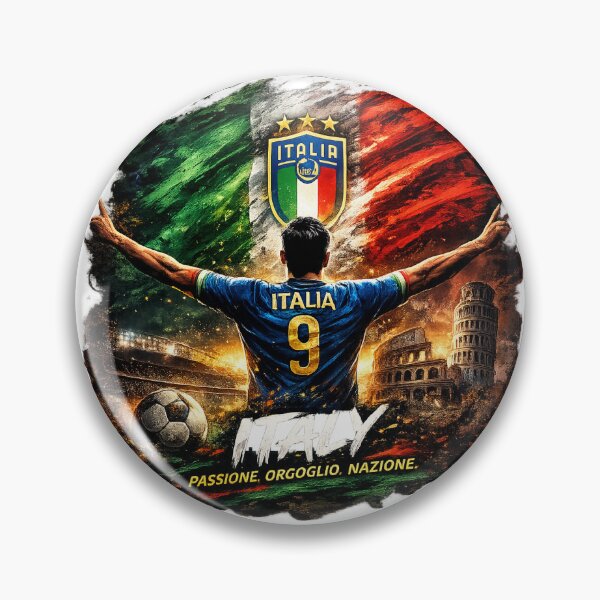 Item preview, ITALY FOOTBALL FEVER STICKER designed and sold by GenZWrap.