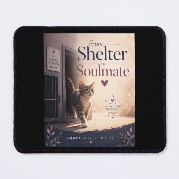 Item preview, From Shelter to Soulmate Rescue Cat Poster  designed and sold by Sketchlegacy.