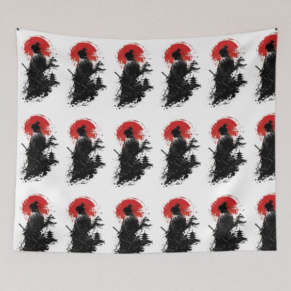 Item preview, Samurai Warrior Japanese Ink Design designed and sold by Amr Siam.