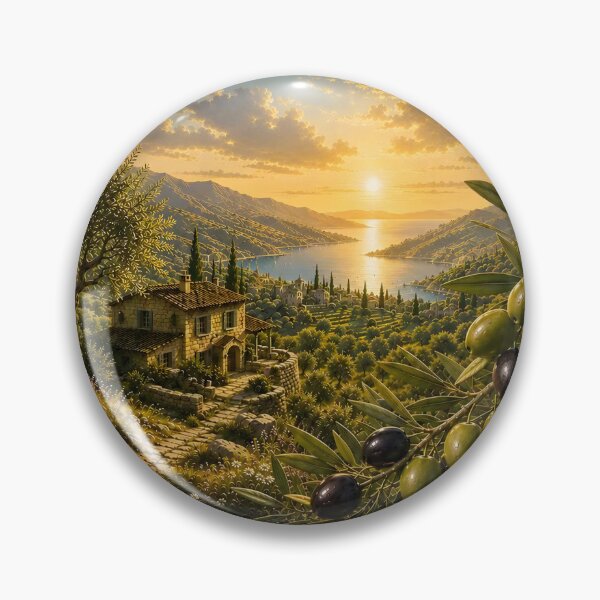 Item preview, Vintage Mediterranean Olive Heritage Art Print designed and sold by Easternpantry.