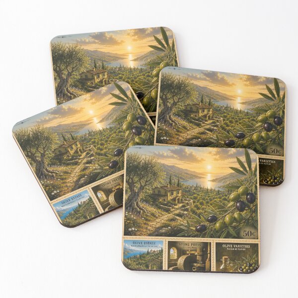Item preview, Vintage Mediterranean Olive Heritage Art Print designed and sold by Easternpantry.