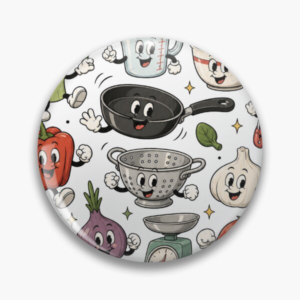 Item preview, Cute Cooking Collection | Rubber Hose Kitchen & Vegetable Cartoon Design designed and sold by TheStephanieRome.