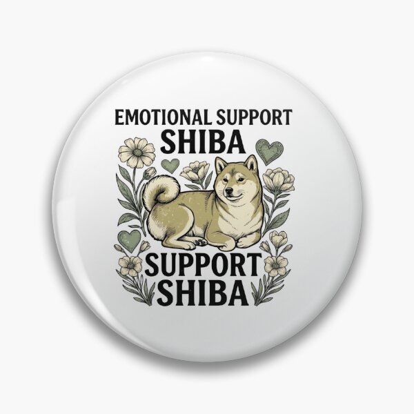 Item preview, Emotional Support Shiba – Retro Dog Lover Gift Design designed and sold by urbinet.