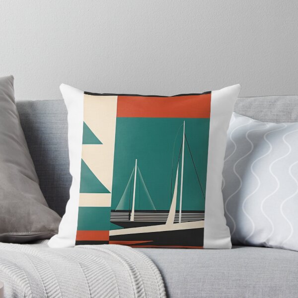 Item preview, Art - Art Deco Sailboats, Geometric Streamline Moderne Composition designed and sold by Reverso-Design.