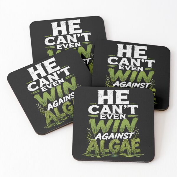 Item preview, He Can’t Even Win Against Algae – Funny Green Political Satire  designed and sold by THREE LITTLE BEANS.