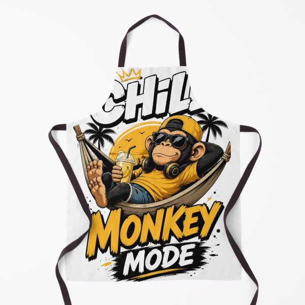 Item preview, Chill Monkey Mode Funny Cartoon designed and sold by BagFactoryUK.