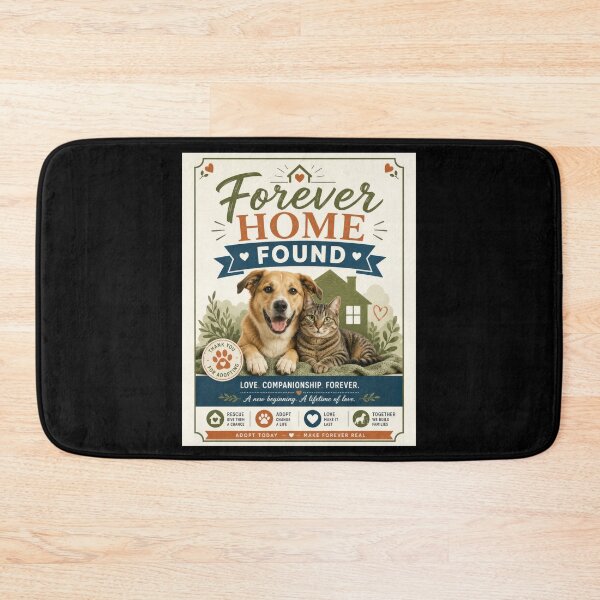 Item preview, Forever Home Found Pet Adoption Poster  designed and sold by Sketchlegacy.