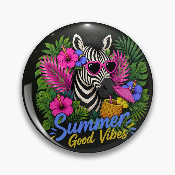 Item preview, Summer Good Vibes Zebra designed and sold by Aimetoi.