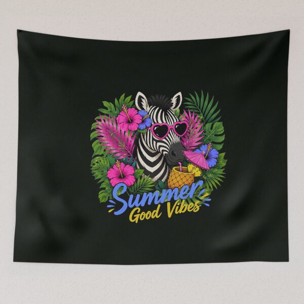 Item preview, Summer Good Vibes Zebra designed and sold by Aimetoi.