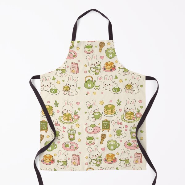 Item preview, Bunny Matcha Pancake Kawaii Pattern designed and sold by Soft Berry Studio.