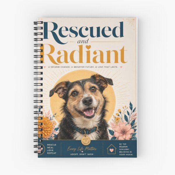 Item preview, Rescued and Radiant Rescue Dog Poster designed and sold by Sketchlegacy.