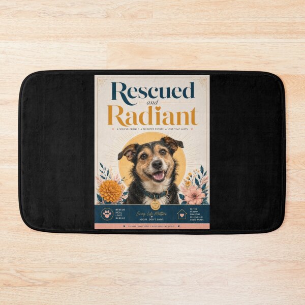 Item preview, Rescued and Radiant Rescue Dog Poster designed and sold by Sketchlegacy.