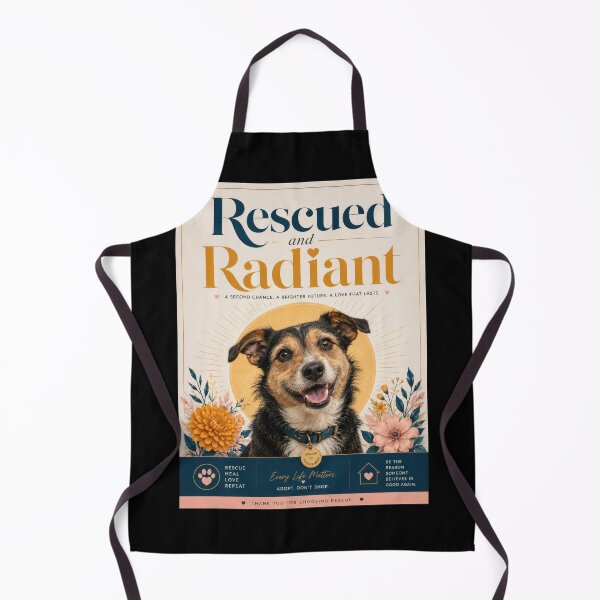Item preview, Rescued and Radiant Rescue Dog Poster designed and sold by Sketchlegacy.