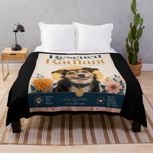 Item preview, Rescued and Radiant Rescue Dog Poster designed and sold by Sketchlegacy.