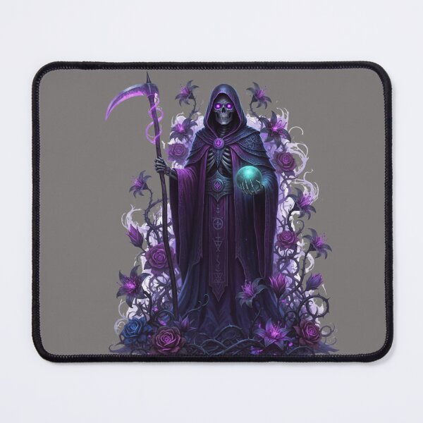 Item preview, La Santa Muerte Purple Roses Violet Illustration designed and sold by Exquisite Design Studio „Paculówka”.