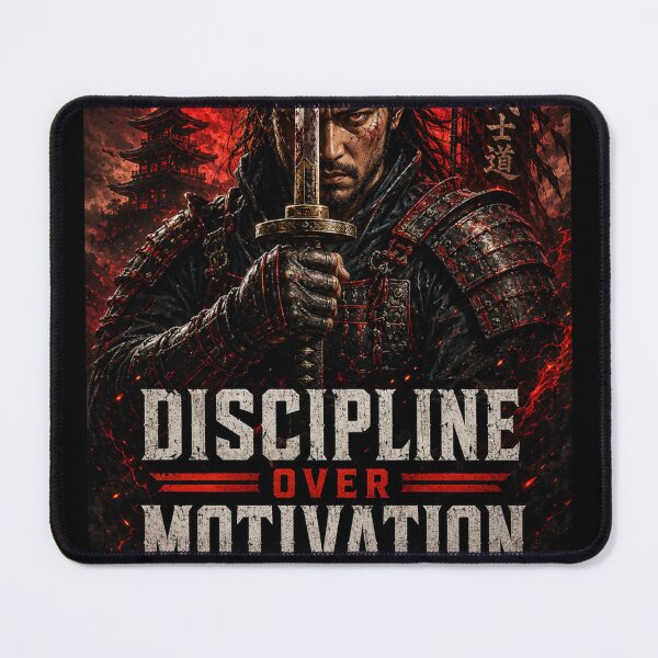 Item preview, Discipline Over Motivation Samurai Warrior designed and sold by BagFactoryUK.