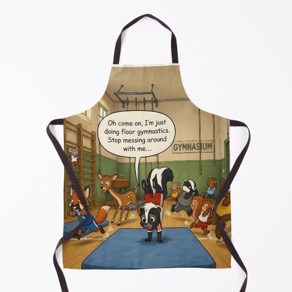 Item preview, Floor Gymnastics – Funny Skunk Gymnastics Design designed and sold by TJQsAnimals.
